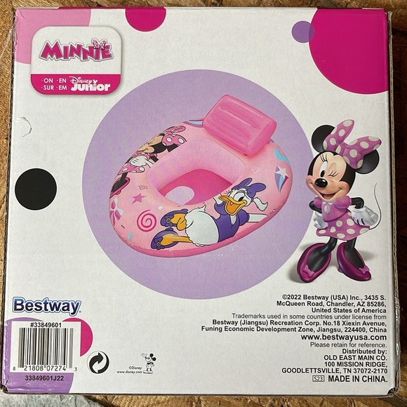 Disney Jr Minnie Mouse Baby Watercraft Float Seat Pool 6-18M - Picture 2 of 2